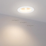 картинка Светодиодный Светильник встраиваемый LED LTD-145WH-FROST-16W Warm White 110deg (Arlight, IP44 Металл, 3 года) 021068 от магазина BTSvet