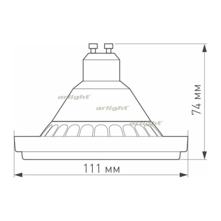 картинка Лампа AR111-UNIT-GU10-15W-DIM Warm3000 (WH, 24 deg, 230V) (Arlight, Металл) 026867 от магазина BTSvet