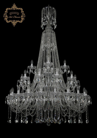 Хрустальная подвесная люстра 11.12.20+10+5.400.3d.XL-172.Cr.Sp