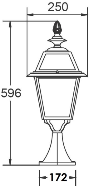 картинка Наземный фонарь FARO-FROST L 91104fL Bl от магазина BTSvet