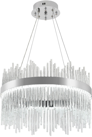 картинка Подвесная люстра хрустальная светодиодная с управлением смартфоном и пультом регулировкой цветовой температурой и яркости ночным режимом и таймером LED LAMPS 81261 от магазина BTSvet