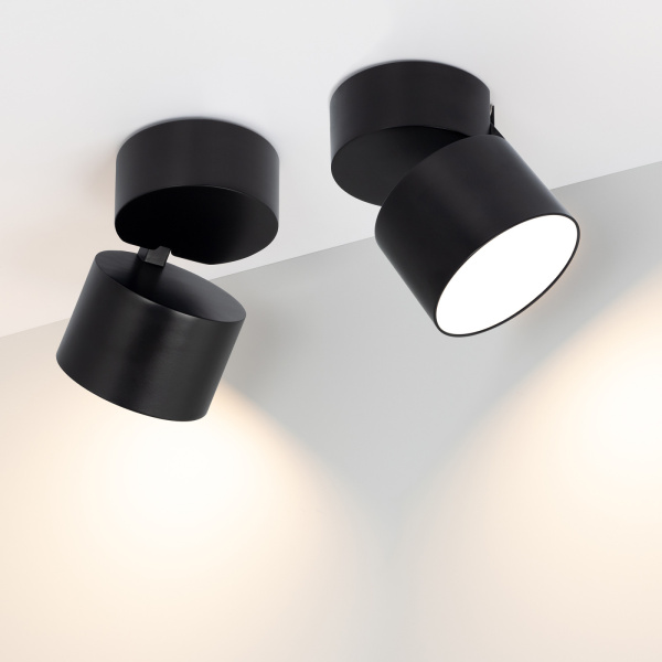 картинка LED спот SP-RONDO-FLAP-R110-25W Warm3000 (BK, 110 deg) (Arlight, IP40 Металл, 3 года) 026482 от магазина BTSvet