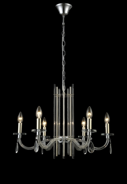 картинка Подвесная люстра AURELIO AURELIO SP6 GOLD+CHROME/TRANSPARENT от магазина BTSvet