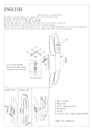 картинка Настенный светильник CLT 332W4-V2 WH-WH от магазина BTSvet