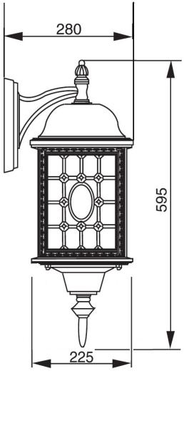 картинка Настенный фонарь уличный 64802L R от магазина BTSvet