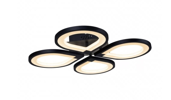 Потолочная люстра светодиодная диммируемая с пультом Clover 6885/4 BK