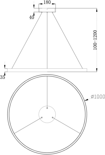 картинка Подвесной светильник светодиодный Rim MOD058PL-L54W4K от магазина BTSvet