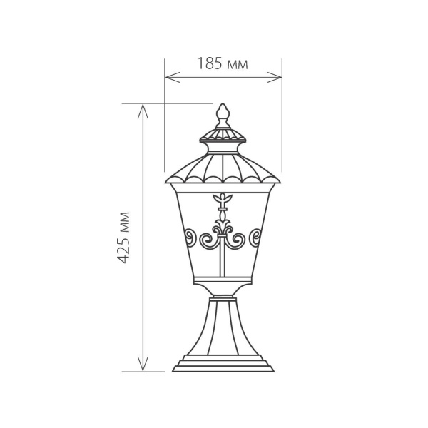 картинка Наземный фонарь уличный Diadema S (GLYF-8046S) черное золото от магазина BTSvet