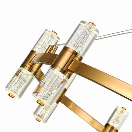 картинка Подвесная люстра Gemina SL6007.203.18 Латунь/Прозрачный LED 18*2,5W 4000K от магазина BTSvet