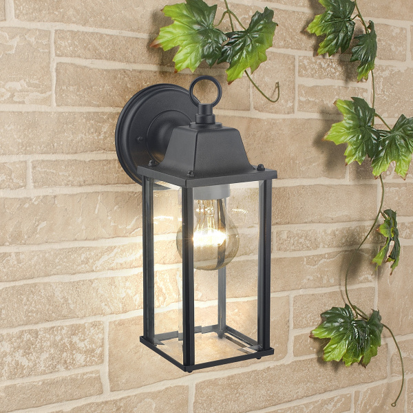 Настенный фонарь уличный 1008D Brick черный