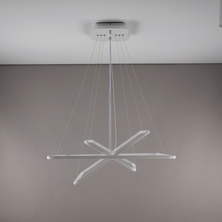 картинка Умная подвесная люстра Белая Неон Смарт CL731AK110E от магазина BTSvet