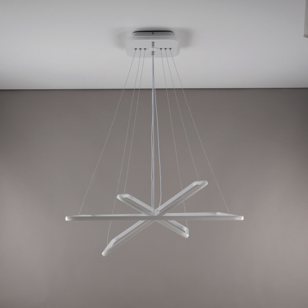 картинка Умная подвесная люстра Белая Неон Смарт CL731AK110E от магазина BTSvet