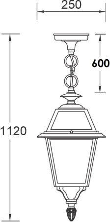 картинка Уличный светильник подвесной FARO-FROST L 91105fL Bl от магазина BTSvet