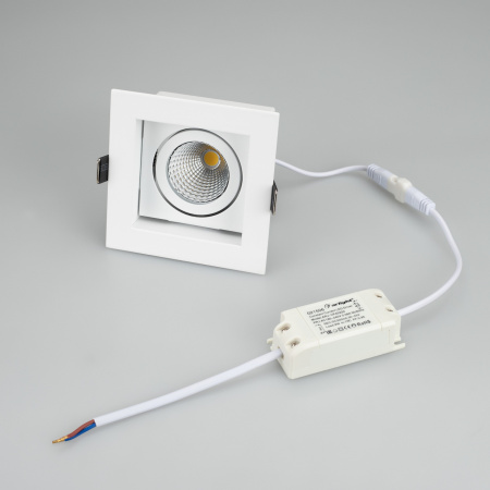 картинка Светильник встраиваемый LED CL-KARDAN-S102x102-9W Warm (WH, 38 deg) (Arlight, IP20 Металл, 3 года) 024137 от магазина BTSvet