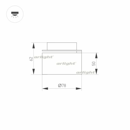 картинка Модуль светодиодный PLURIO-LAMP-R77-9W Warm3000 (WH, 36 deg, 2-2, 38V, 200mA) (Arlight, Металл) 031828 от магазина BTSvet