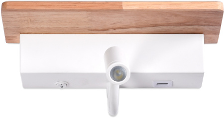 картинка Спот для чтения светодиодный с выключателем и USB-портом Wallers FW290 от магазина BTSvet