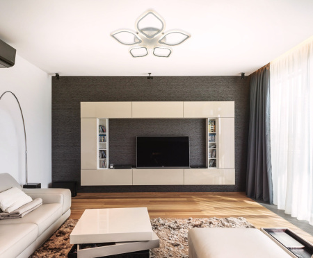 картинка Потолочная люстра светодиодная с пультом и управлением смартфоном регулировкой цветовой температуры и яркости ночным режимом и таймером LED LAMPS 81200 от магазина BTSvet