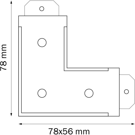 картинка Соединитель трековый L-образный однофазный Barra 505127 от магазина BTSvet