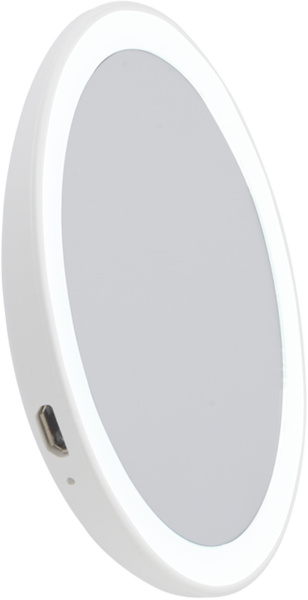 Зеркало с подсветкой светодиодное с зарядкой от USB и выключателем ULK-F73 SW/DIM/RECH WHITE