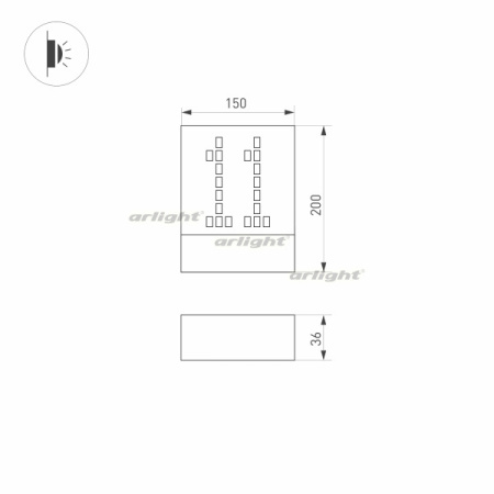 картинка Фасадный светильник светодиодный LGD-SIGN-WALL-S150x200-3W Warm3000 (GR, 148 deg, 230V) (Arlight, IP54 Металл, 3 года) 031060 от магазина BTSvet