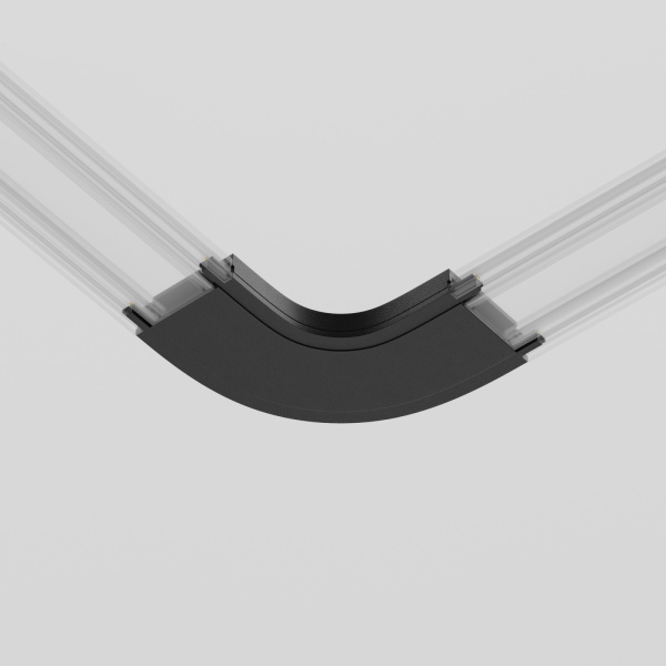 картинка Коненктор питания полукруглый Radity черный накладной Accessories for tracks Radity TRA084CR-11B от магазина BTSvet