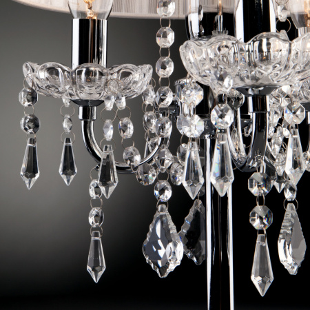 картинка Хрустальная настольная лампа 2045/3T хром/белый настольная лампа от магазина BTSvet