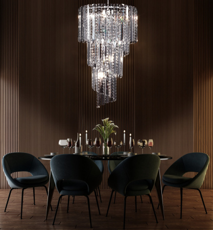 картинка Потолочная люстра хрустальная Louis RC002PL-12CH от магазина BTSvet