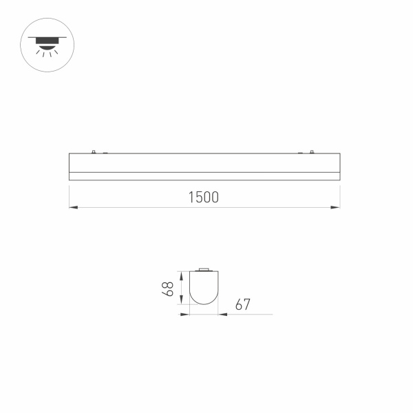 картинка Линейный настенно-потолочный светильник LED ALT-LARGO-1500-40W Day4000 (WH, 120 deg, 230V) (Arlight, IP65 Пластик, 5 лет) 033055 от магазина BTSvet