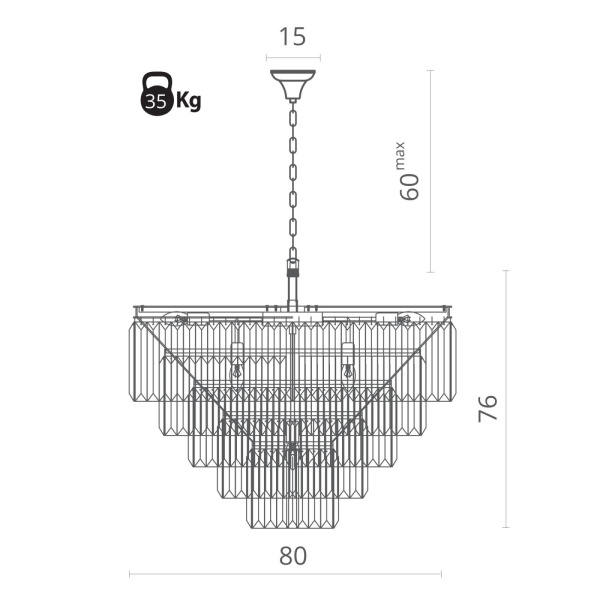картинка Подвесная люстра Nova 3001/02 LM-13 от магазина BTSvet