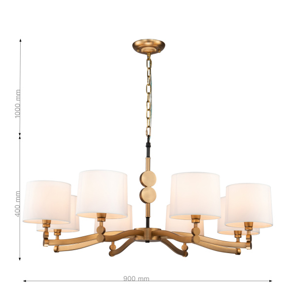 картинка Подвесная люстра Roshe 2624-8P от магазина BTSvet