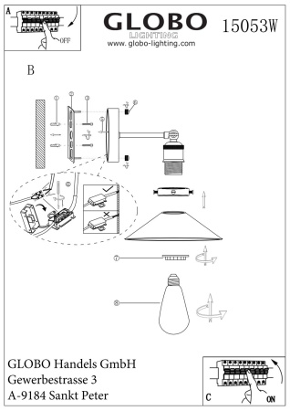 картинка Бра Lenius 15053W от магазина BTSvet