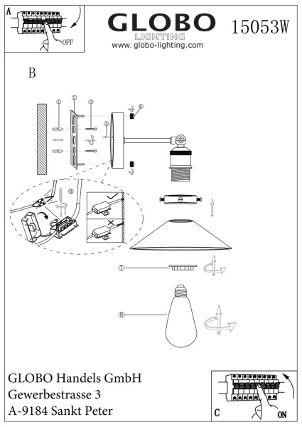 картинка Бра Lenius 15053W от магазина BTSvet