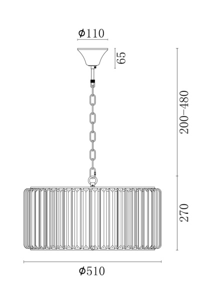 картинка Подвесная люстра Esme FR1005PL-05SC от магазина BTSvet