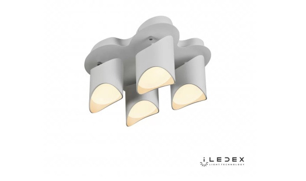 картинка Потолочная люстра светодиодная диммируемая с пультом Nova 8189-4-X-T WH от магазина BTSvet