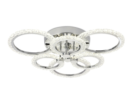 Потолочная люстра светодиодная с пультом регулировкой цветовой температуры и яркости с ночным режимом ACRYLICA FA414