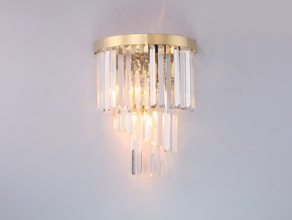 Бра хрустальное 31103/A gold right