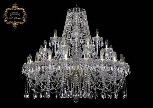 Хрустальная подвесная люстра 11.12.20+10+5.400.Gd.Sp