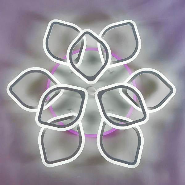 картинка Потолочная люстра светодиодная с пультом и управлением смартфоном регулировкой цветовой температуры и яркости RGB Ромби Смарт CL236A190E от магазина BTSvet