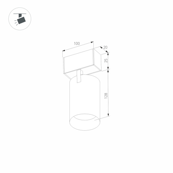 картинка Трековый светильник светодиодный MAG-SPOT-25-R120-12W Day4000 (BK, 30 deg, 24V) (Arlight, IP20 Металл, 3 года) 033241 от магазина BTSvet