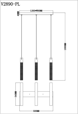 картинка Подвесной светильник светодиодный с пультом Novas V2890-PL от магазина BTSvet