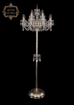 Хрустальный торшер 13.11.8+4.195.P.h-165.Gd.Sp
