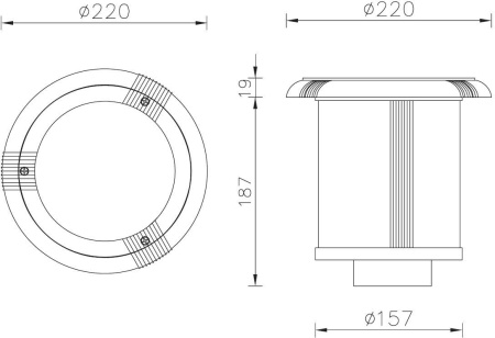 картинка Встраиваемый светильник уличный 12612 S от магазина BTSvet
