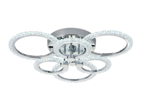 картинка Потолочная люстра светодиодная с пультом регулировкой цветовой температуры и яркости с ночным режимом ACRYLICA FA414 от магазина BTSvet