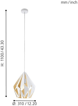 картинка Подвесной светильник CARLTON 1 49932 от магазина BTSvet