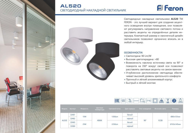 картинка Накладной светильник светодиодный 32462 IP40 от магазина BTSvet
