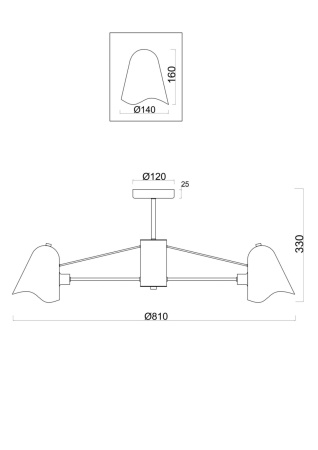 картинка Потолочная люстра Manon FR5037PL-08S от магазина BTSvet