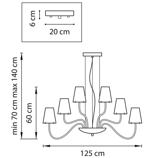 картинка Большая люстра DIAFANO 758214 от магазина BTSvet