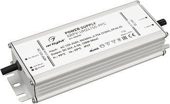 Блок питания ARPV-UH24150-PFC (24V, 6.3A, 150W) (Arlight, IP67 Металл, 7 лет) 024270