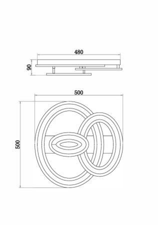 картинка Потолочная люстра светодиодная с пультом Sunny FR10022CL-L63W от магазина BTSvet