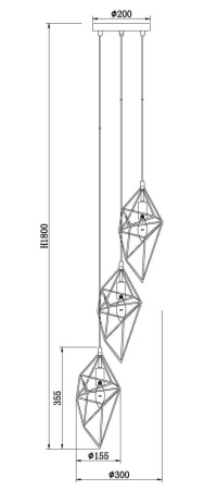 картинка Подвесной светильник Tenero VL1544P03 от магазина BTSvet